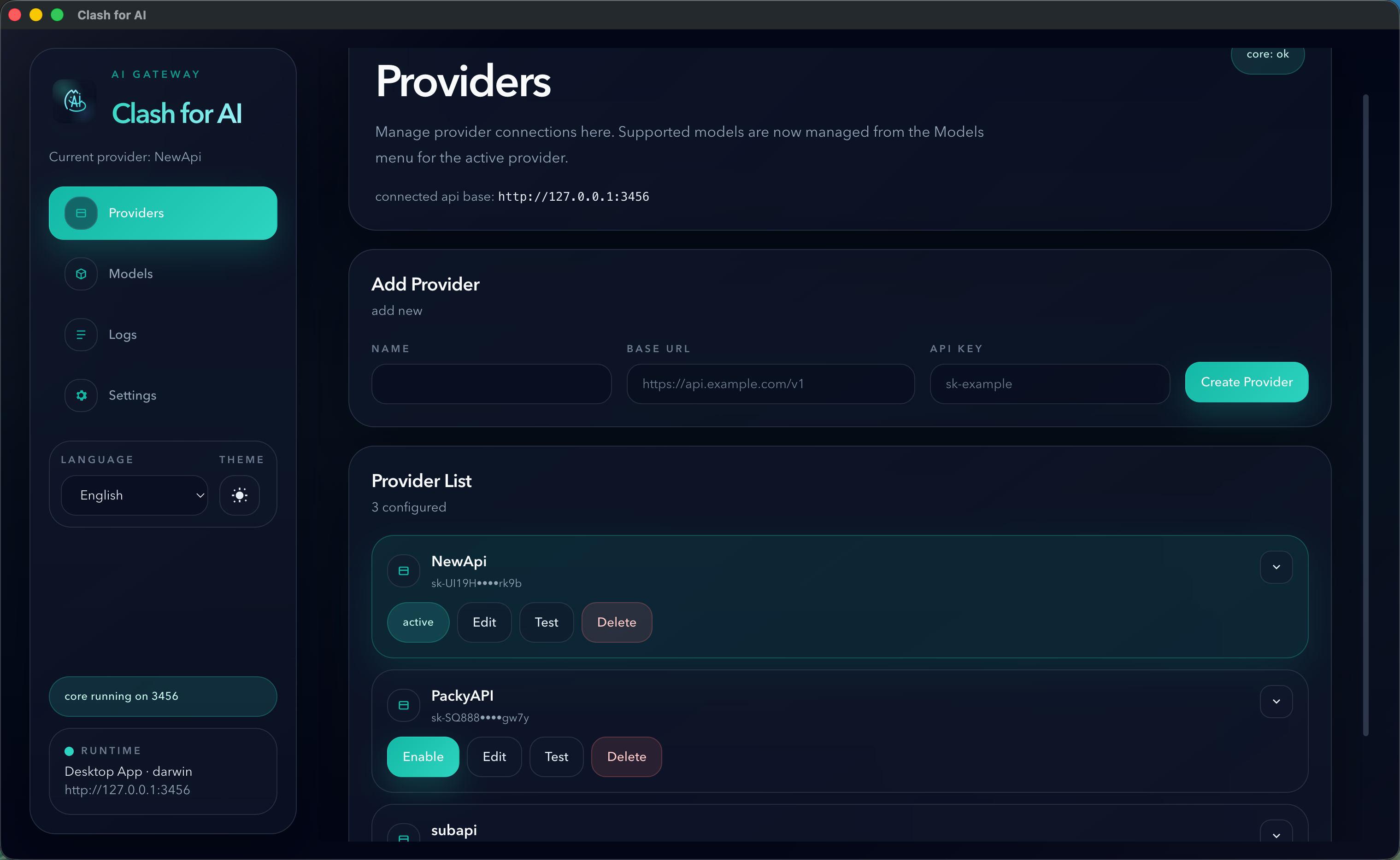 Provider form